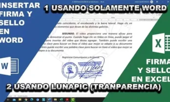 Insertar firma y sello en Word y Excel