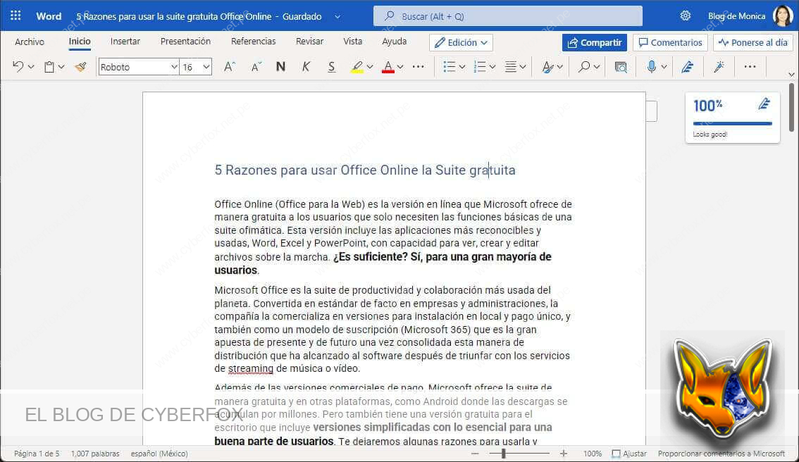 Razones para usar Office Online