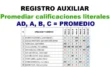 Aprende a sacar promedio de notas con letras