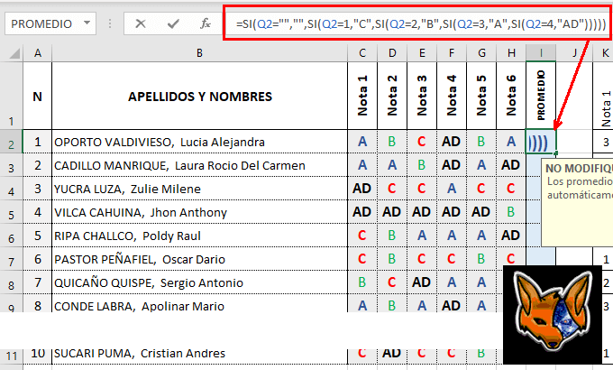 Aprende a sacar promedio de notas con letras