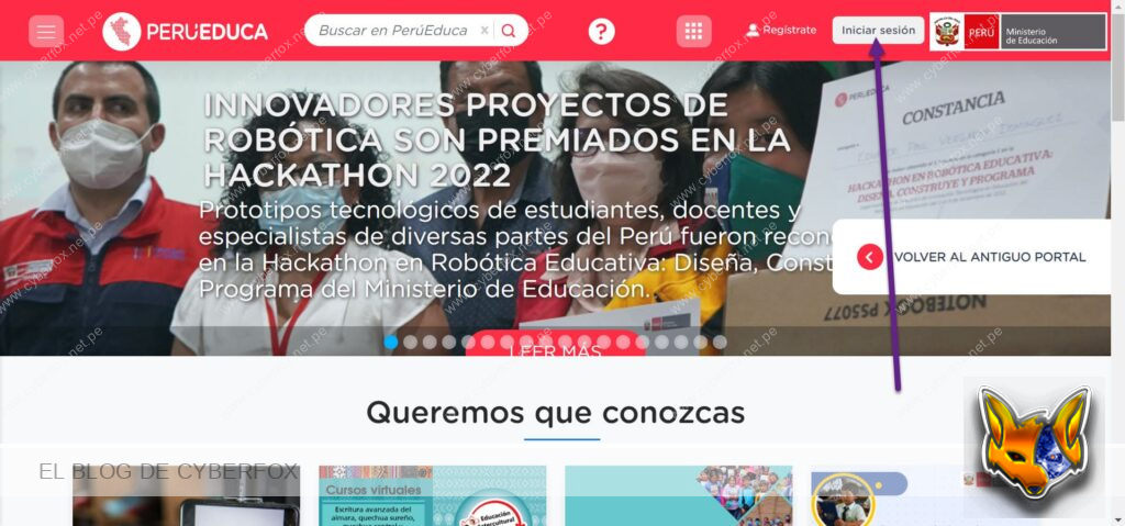 Cambiar perfil en PeruEduca