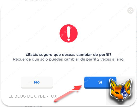 Cambiar perfil en PeruEduca 2023