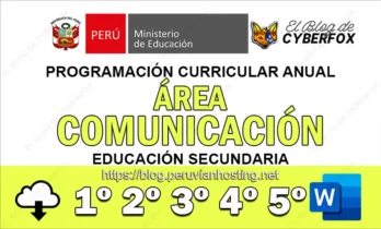 Programación Curricular Comunicación