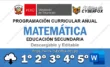 Programación Curricular Anual Matemática Nivel Secundaria 2 Programación Curricular Matemática